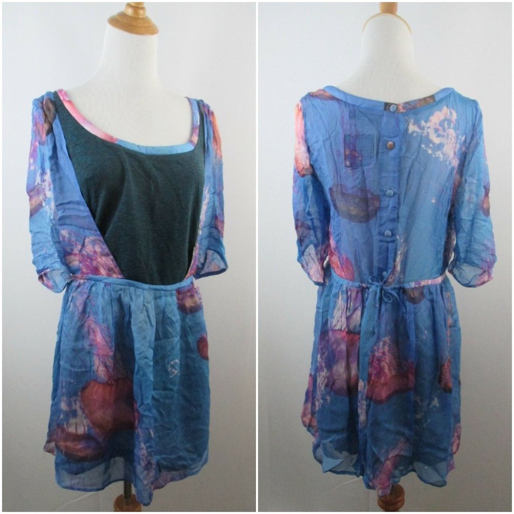 HEIMSTONE Paris 100% Silk Belted Button Back Dress